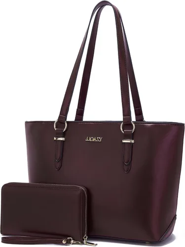 Vista 8 de YZAOLL Purses for Women PU Leather Medium Tote Satchel Handbags with Matching Wrist Bag set