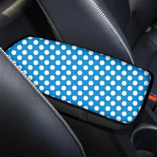 Vista 8 de Accesorios interiores de lunares Funda protectora universal para reposabrazos de consola central Protector de vehículo suave y cómodo