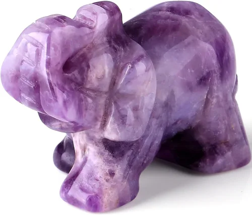 Vista 8 de Decoración de elefante de cuarzo rosa, cristales rosados, piedras curativas, figura de bolsillo, estatua de cristal natural, escultura tallada a