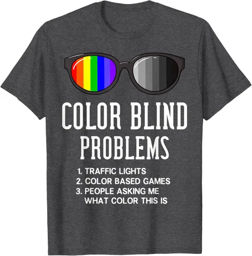 Vista 22 de Color Blind Problems - Camiseta para regalo con gafas de prueba