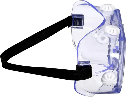 Vista 5 de KeeboMed Gafas de seguridad contra salpicaduras químicas/impactos, suaves, ajustables, 1 paquete