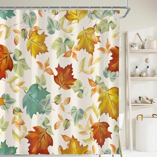 Vista 12 de Cortina de ducha pequeña para casa rodante, tamaño medio, estilo retro de los 70, con flores bonitas, estética abstracta de margaritas, decorativa