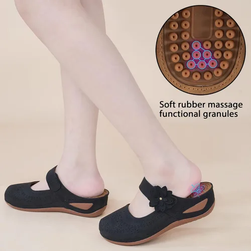 Vista 10 de Alicegana Sandalias elegantes de verano para mujer, con puntera cerrada, estilo casual, sin cordones, con gancho ajustable