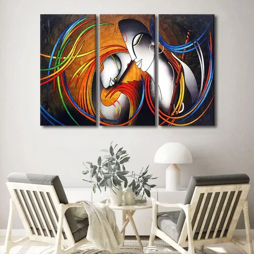 Vista 36 de TUMOVO Arte de pared de Dios hindú para sala de estar, lienzo de Ganesha, arte de pared de escultura de elefante, cuadros modernos, arte