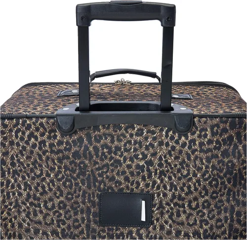 Vista 6 de Rockland Jungle Softside Juego de maletas verticales, Leopard), F125-LEOPARD