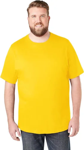 Vista 12 de KingSize Big & Tall - Camiseta ligera, sin encogimiento, con cuello redondo para hombre Gris Caliente Carbón