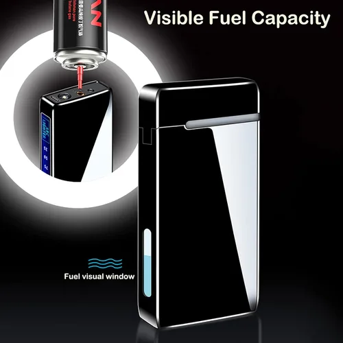 Vista 9 de Arc - Encendedor eléctrico y recargable de chorro de butano 2 en 1, recargable por USB con iluminación LED a prueba de viento para fuego, barbacoas