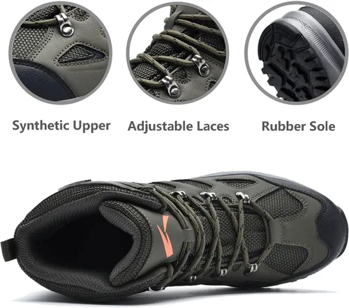 Vista 3 de UPSOLO mens Hiking Boots