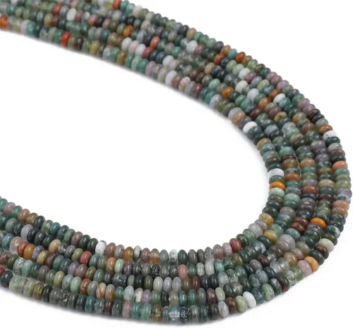 Vista 37 de BEADIA Cuentas Espaciadoras de Jade Natural Africano Planas Redondas Sueltas para Hacer Joyas con Abalorios 3mmx2mm 38cm