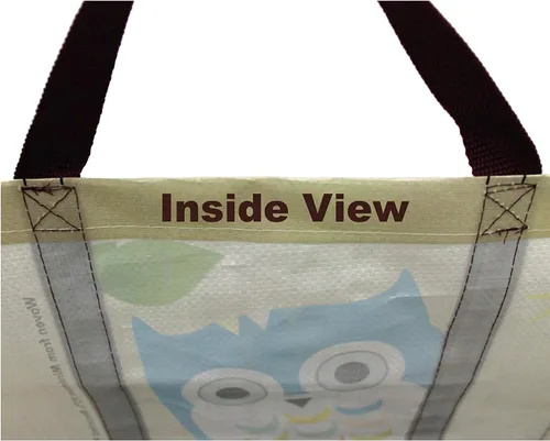 Vista 6 de Bolso de compras reutilizable tejido laminado XL, bolsa de plástico reciclada