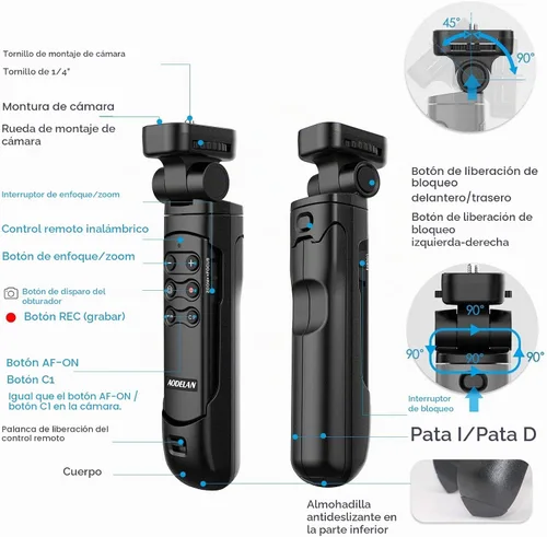 Vista 7 de AODELAN - Trípode inalámbrico con control remoto para Sony