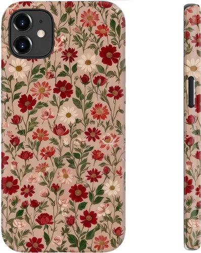 Vista 118 de bemal Funda para iPhone 12 Mini, estética, vintage, floreciente, peonía, concha, femenina, compatible con MagSafe, moderna, única, moderna, moderna