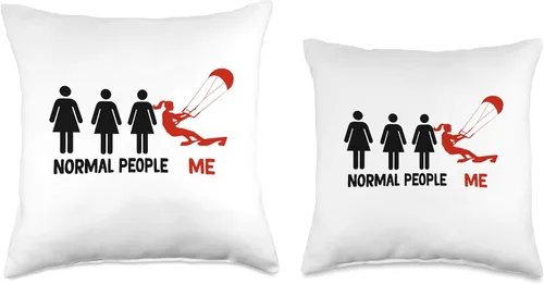 Vista 3 de funny Kiteboarding life Funny normel pepole me Kitesurf Kiteboarder - Almohada de 16 x 16 pulgadas, multicolor