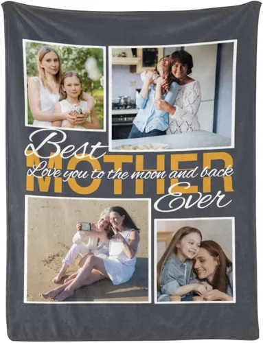 Vista 22 de Manta personalizada con fotos, mantas personalizadas con imagen para madre, padre, niños, hermana, amigos, parejas, cumpleaños, 1 foto, 30 x 40