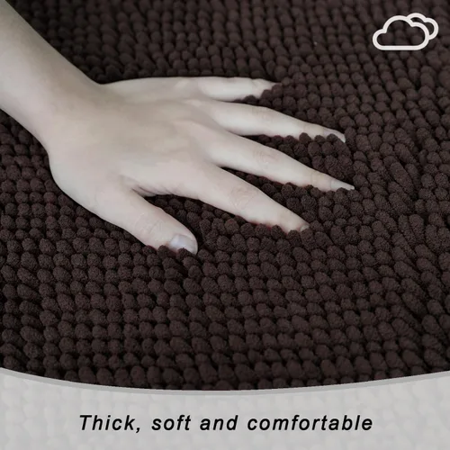 Vista 3 de BOANKODU Alfombras de baño de 20 x 31 pulgadas, ultra suaves y absorbentes, de secado rápido, lavables a máquina, alfombra de baño de felpilla