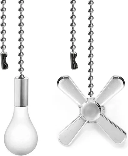 Vista 8 de DAYONE Cadenas para ventilador de techo de 13.6 pulgadas, 2 unidades de ventilador de techo para ventilador de techo y lámparas Latón antiguo