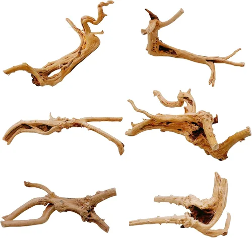 Vista 8 de Hamiledyi 5 piezas de madera flotante para acuario de 3.5-7 pulgadas, ramas de madera de deriva, accesorios de decoración de peceras Betta