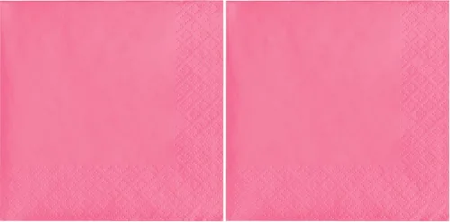 Vista 6 de Creative Converting Touch of Color - Servilletas de papel de 3 capas, 50 unidades para bebidas, color azul Bermudas, Servilleta para bebidas, Rosa