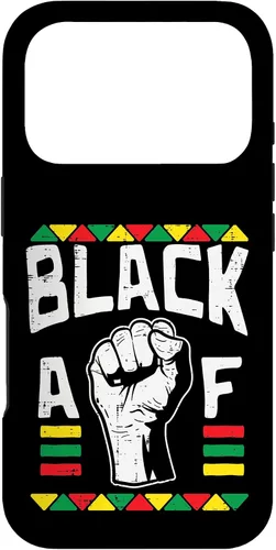 Vista 30 de Black AF Fist Dashiki Kente Pride BLM African American Gift Case for iPhone 17