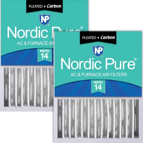 Vista 21 de Nordic Pure 16 x 20 x 5 (tamaño real: 15 7/8 x 19 5/8 x 4 3/8) Honeywell Filtros de aire de repuesto Merv 8 Plus Carbon 1 paquete