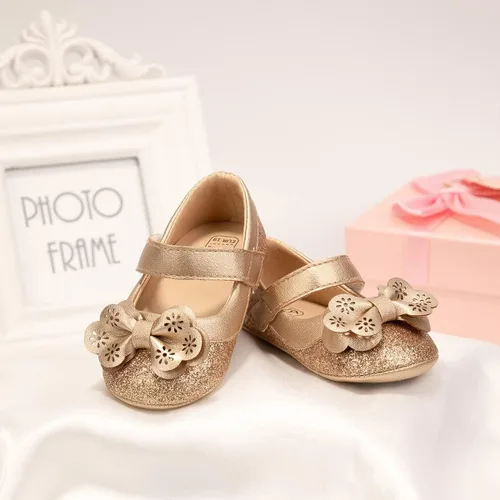 Vista 5 de CENCIRILY Zapatos planos Mary Jane para bebés y niñas, antideslizantes, suela suave, para antes de caminar, zapatos de vestir de boda