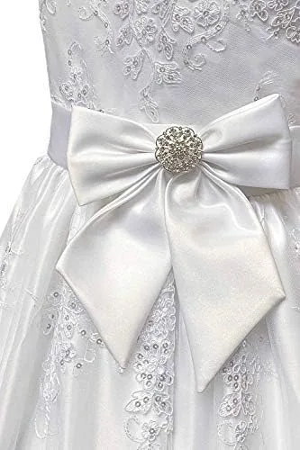 Vista 6 de SWEA Pea Lilli Vestidos de Primera Comunión para Niñas Disponible 7 16 Encaje Tamaño Grande