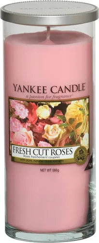 Vista 9 de YANKEE CANDLE Vela perfumada en tarro mediano, rosas recién cortadas, hasta 75 horas de tiempo de combustión
