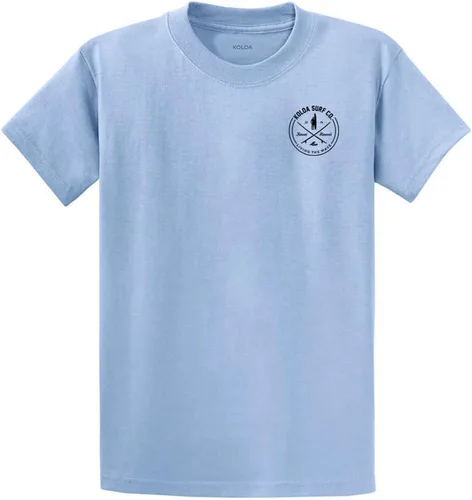Vista 71 de Koloa Surf - Camisetas de algodón pesado para hombre, tallas grandes y altas Azul acuático/negro buscando diseño de ondas