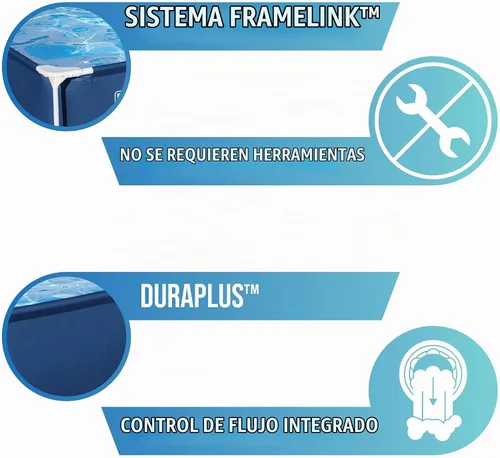 Vista 7 de Bestway Piscina de acero Pro sobre el suelo de 9 pies x 6.7 pies x 26