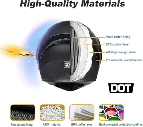 Vista 2 de Casco modular Bluetooth de doble visera para motocicleta, casco integrado abatible de cara completa, con Bluetooth impermeable que puede soportar