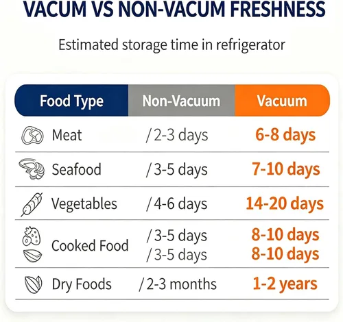 Vista 9 de Máquina selladora al vacío de alimentos con 25 bolsas, potencia de succión de 65 kPa, máquina de sellado al vacío, automática compacta de un solo