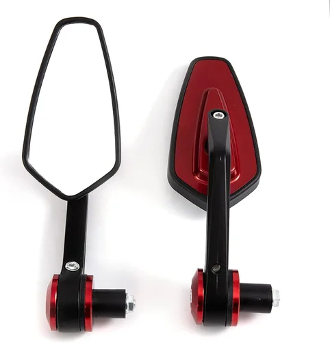 Vista 6 de SCUUBE Universal Motorcycle Rear View Mirrors Bar End Side Mirror for Z800 Z900 ER6N ER6F FZ-09 MT-10 FZ-10 FJ-09 MT-25 FZ6 FZ8 GSXR600 7/8'' 22mm
