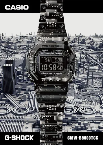 Vista 3 de Casio GMW-B5000TCC-1JR G-Shock GMW-B5000 Series Special Model Reloj Japón Importado Modelo Enero 2023, Negro Blanco