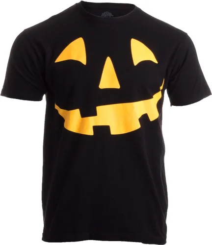 Vista 2 de Glow in the Dark Jack O' Lantern Face Disfraz de calabaza de Halloween unisex, Negro