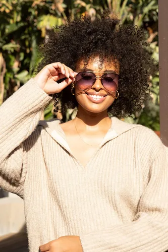 Vista 4 de DIFF Lentes Lenox de diseñador de gran tamaño para mujer, 100% UVAUVB, PARENT