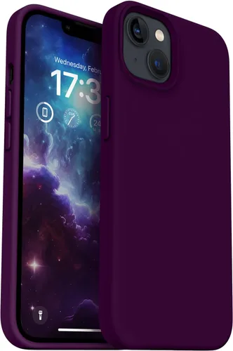 Vista 18 de Compatible con iPhone 13, funda de silicona para teléfono con forro de microfibra delgado a prueba de golpes, suave antiarañazos, 6.1 pulgadas