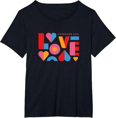 Vista 19 de USPS Camiseta Forever USA Love, Negro