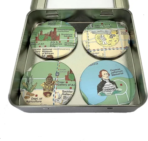 Vista 8 de Washington DC Map Magnets (2. White House/Lincoln/Monument/Capitol)