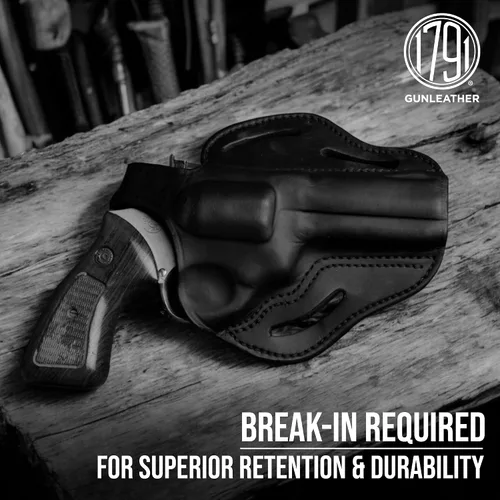 Vista 6 de 1791 GUNLEATHER K-Frame Thumbreak - Funda de cuero para pistola OWB CCW para diestros, compatible con Ruger GP100, Smith & Wesson 686