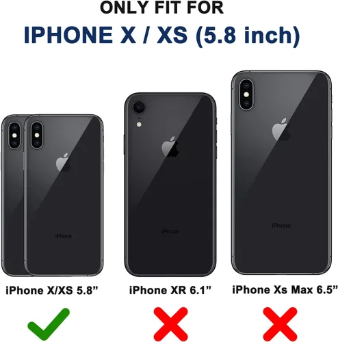 Vista 7 de Funda para iPhone X, iPhone Xs con funda de clip para cinturón, 2 protectores de pantalla, grado militar, a prueba de golpes, resistente, a prueba