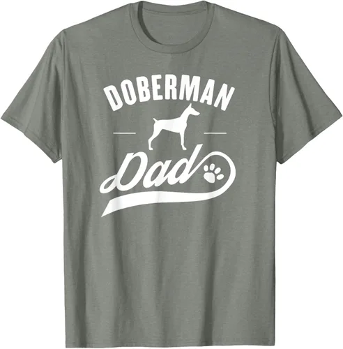 Vista 30 de Doberman Dad - Camiseta para amante del dueño del perro, Negro, S