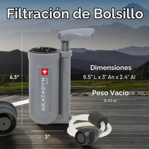 Vista 6 de Katadyn Filtro de agua Hiker Pump-Action, 11 oz
