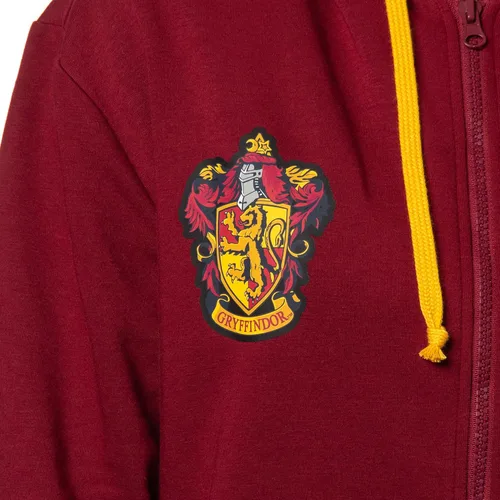 Vista 2 de Bioworld Harry Potter Hogwarts Alumni House Crest - Sudadera ligera con cremallera para mujer