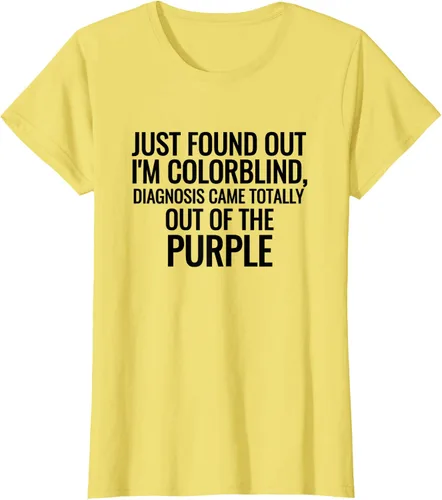 Vista 39 de Camiseta divertida de broma de daltonismo con diagnóstico humorístico