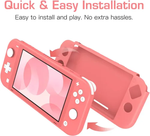 Vista 8 de MoKo - Funda compatible con Nintendo Switch Lite, funda protectora de silicona, funda antiarañazos, con absorción de golpes, antideslizante