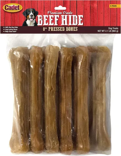 Vista 11 de Cadet Huesos de piel de carne prensada de grado prémium de 10 pulgadas, 1 paquete