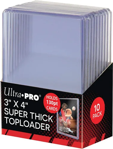 Vista 3 de Ultra Pro Portadores de tarjetas de béisbol súper gruesas de 3 x 4, cloruro de polivinilo, para 75pt de tarjetas (paquete de 25)
