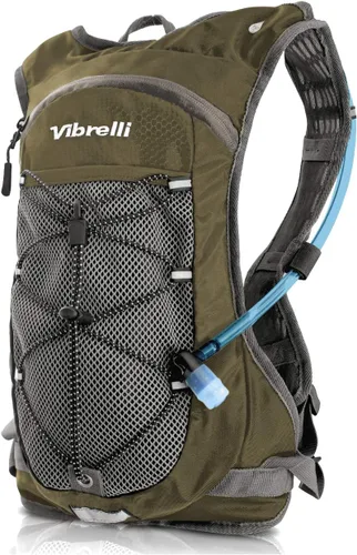 Vista 10 de VibrelliVibrelli Hydration Backpack & 2L Hydration Bladder - High Flow Bite Valve - Hydration Pack for Cycling, Running, Hiking Negro