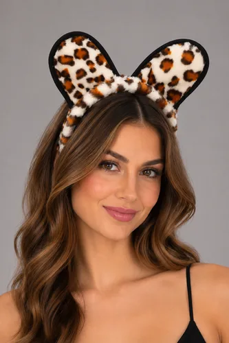 Vista 3 de Kit de Accesorios de Leopardo para Adultos Multicolor