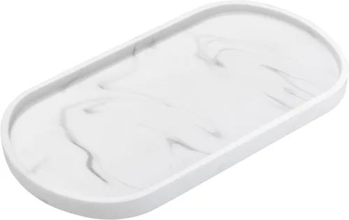 Vista 17 de Luxspire Bandeja de resina para tocador, bandeja de baño, bandeja de almacenamiento para tanque del inodoro, 11 x 4 pulgadas, bandejas para A - Tinta